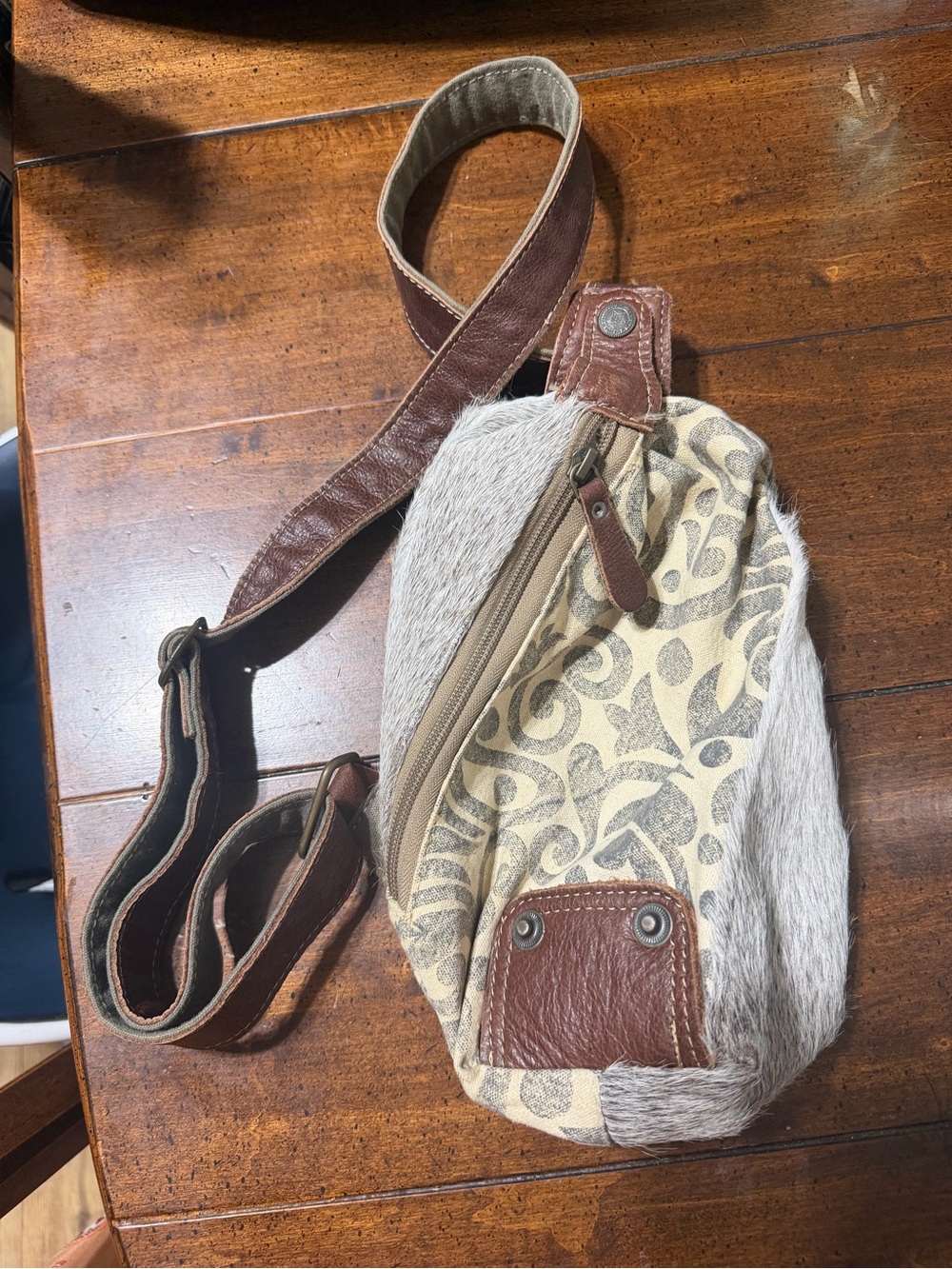 Cow hair Sling Myra Bag